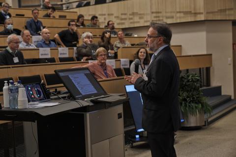 The four-day International Conference on Quantum Technologies for High-Energy Physics was held in CERN’s Main Auditorium. (Image: CERN)