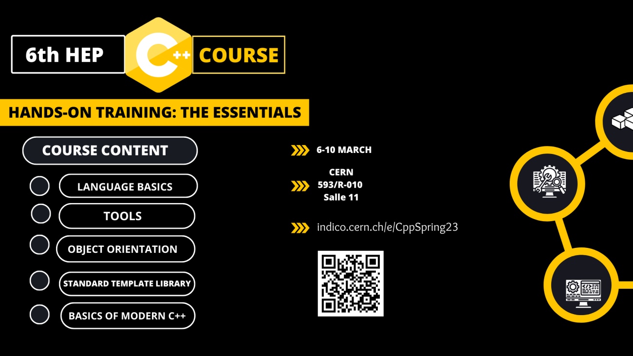 “The 6th HEP C++ Course and Hands-on Training - The Essentials” will be held from 6-10 March.